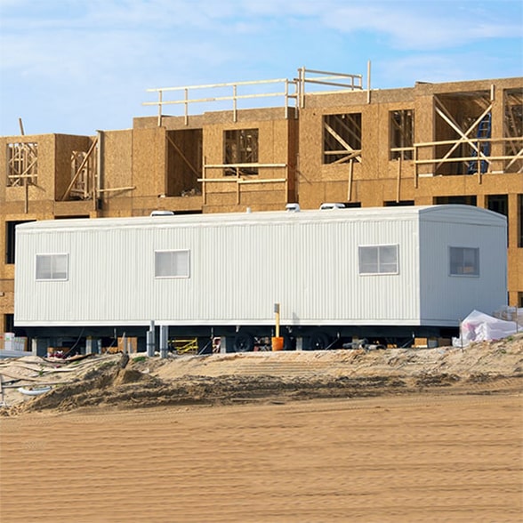 privacy partitions can be added to construction & jobsite shower trailers to create individual shower spaces